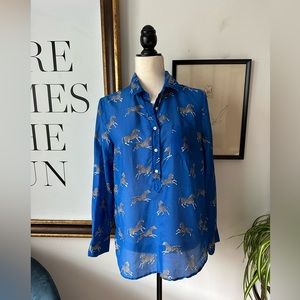 J.Crew Zebra Print Popover